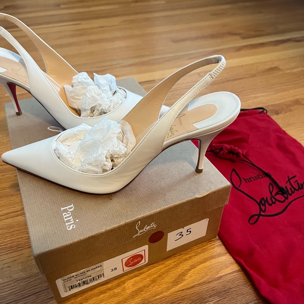 Christian Louboutin Clair Sling 80 Nappa 38 Pumps